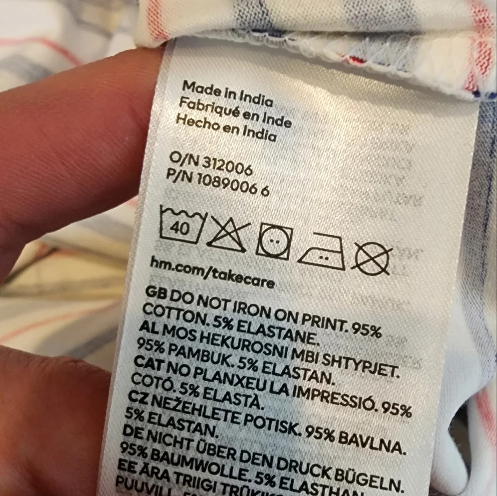 NWT Smiley × H&M halter striped dress.  Size 3XL. Cotton Spandex. - Picture 4 of 11